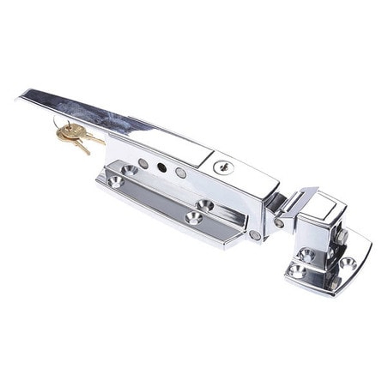 COMPONENT HARDWARE W19-1000-C POLISHED CP WALK-IN DOOR LATCH WITH LOCK