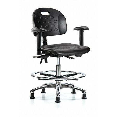 BLUE RIDGE ERGONOMICS BR-HPMBCH-CR-T0-A1-CF-RG-BLK ERGONOMIC CHAIR POLYURETHANE BLACK