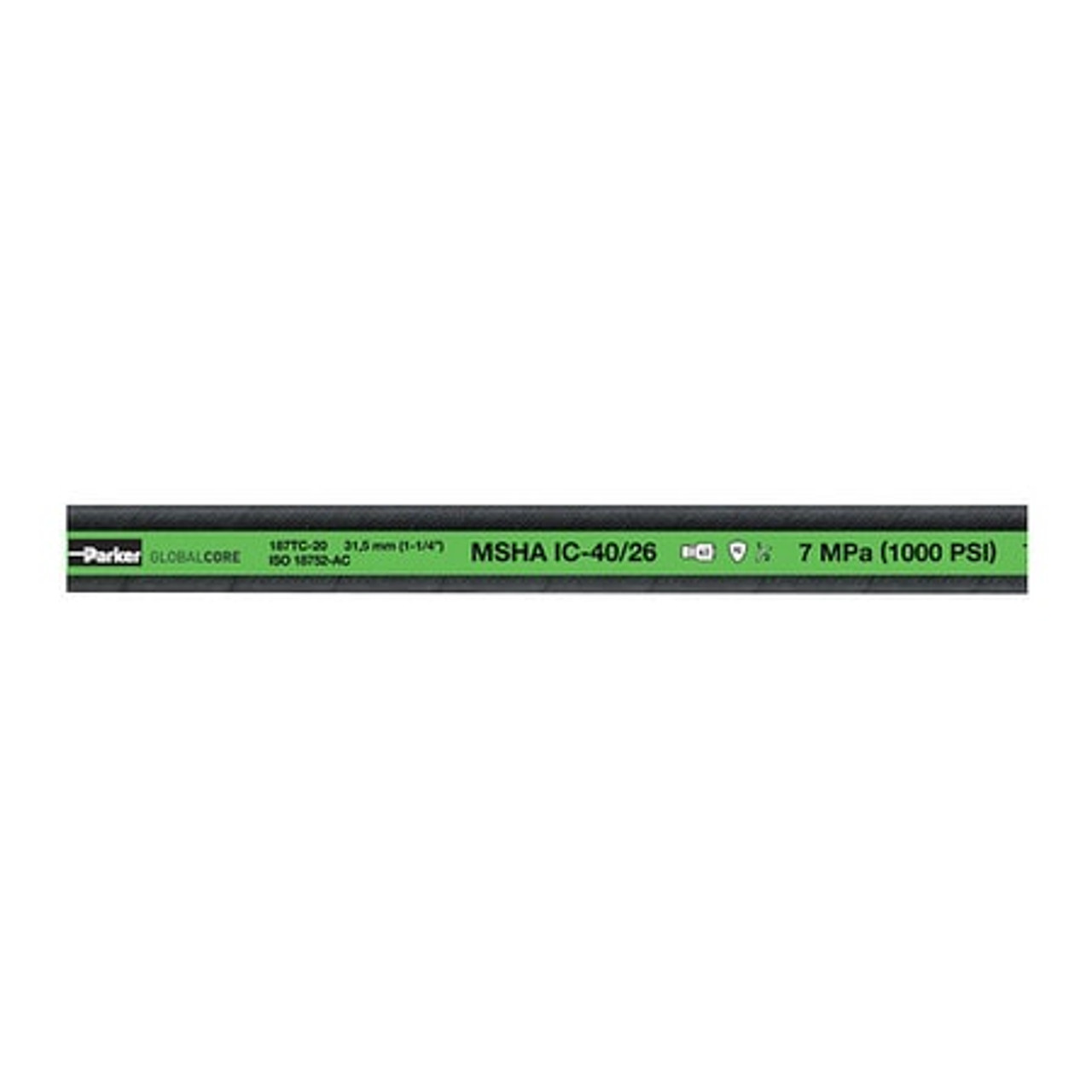 PARKER 187TC-8-RL HYDRAULIC HOSE 1/2 I.D. 440 FT L BLACK