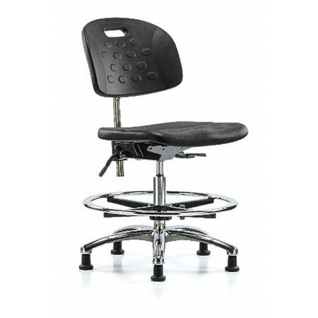 BLUE RIDGE ERGONOMICS BR-CLR-HPMBCH-CR-T1-A0-CF-RG-BLK ESD TASK CHAIR UPHOLSTERED VINYL BLACK