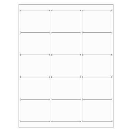 TAPE LOGIC LL114 LASER LABEL RECTANGLE 2.6875X2 PK1500