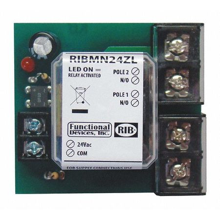 RIB RIBMN24ZL TRACK MOUNT RELAY 30A DPST-N/O