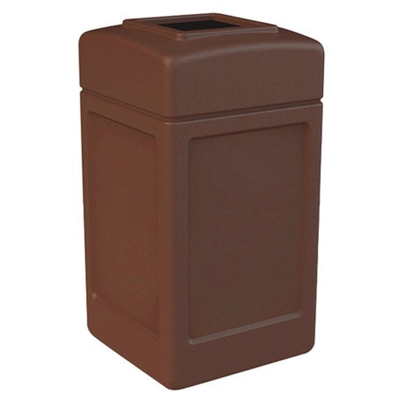 COMMERCIAL ZONE PRODUCTS 732137 SQUARE WASTE CONTAINER BROWN 42 GAL. LON