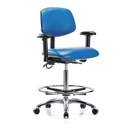 BLUE RIDGE ERGONOMICS BR-ESD-VHBCH-CR-T1-A1-CF-EC-ESDBLU ERGONOMIC CHAIR UPHOLSTERED VINYL BLUE