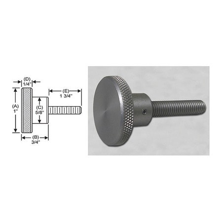 S W MANUFACTURING WSS-015 KNRL KNOB STUD 1/4-20 1 DIA. 1.75 STD
