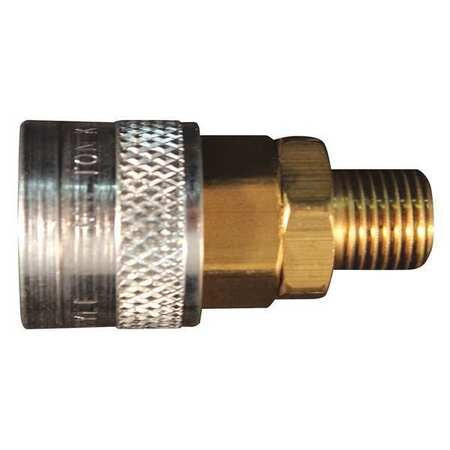 MILTON S-756 M STYLE PUSH TYPE COUPLER,1/4" MNPT