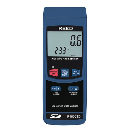 REED INSTRUMENTS R4500SD AIRFLOW METERS & THERMO-ANEMOMETERS; TYP
