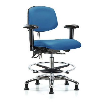 BLUE RIDGE ERGONOMICS BR-NECR-MBCH-CR-T1-A1-CF-EG-ESDBLU ERGONOMIC CHAIR UPHOLSTERED VINYL BLUE