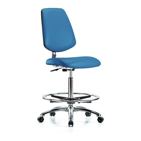 BLUE RIDGE ERGONOMICS BR-ECR-VHBCH-MB-CR-CF-EC-ESDBLU ERGONOMIC CHAIR UPHOLSTERED VINYL BLUE