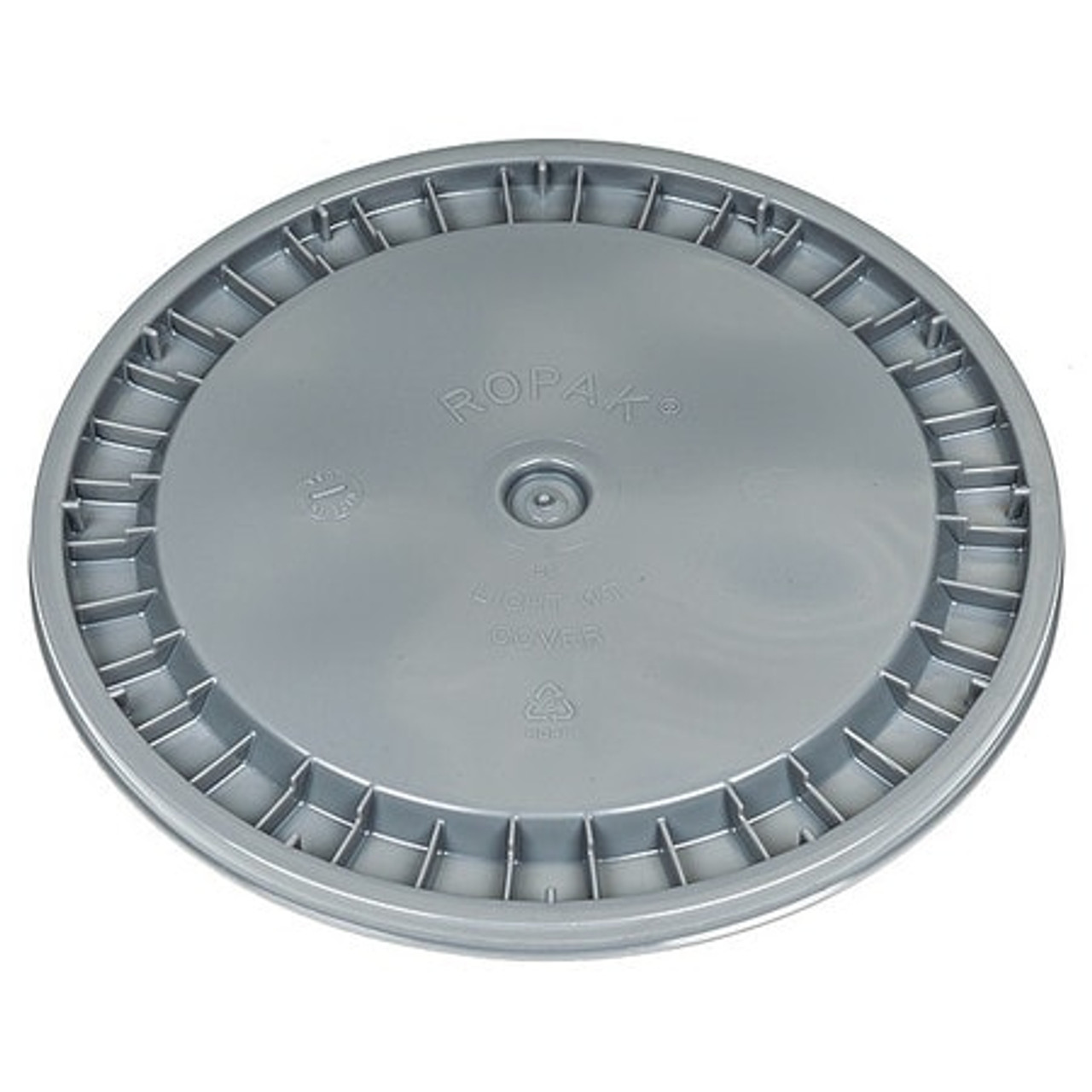 BASCO ROP2100CVR-SN-GRAY PLASTIC PAIL LID GRAY 12-1/4 DIA.
