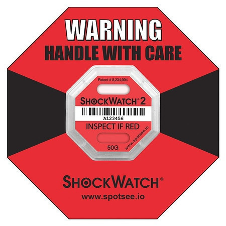 SHOCKWATCH 50000K G-FORCE INDICATOR LABEL 50G PK50