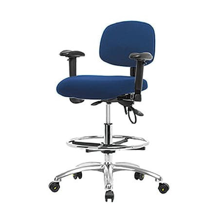 BLUE RIDGE ERGONOMICS BR-ESD-FHBCH-CR-T0-A1-CF-EC-ESDBLU ERGONOMIC CHAIR FABRIC BLUE