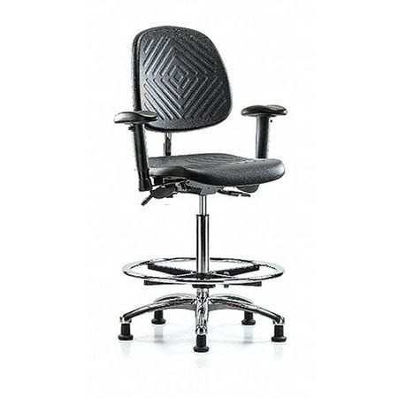 BLUE RIDGE ERGONOMICS BR-NCR-PHBCH-MB-CR-T1-A1-CF-RG-BLK ERGONOMIC CHAIR POLYURETHANE BLACK
