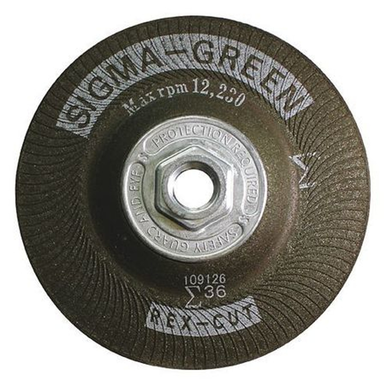 SIGMA GREEN 730006 GRINDING WHEEL 5 X 5/8-11 36 GRIT