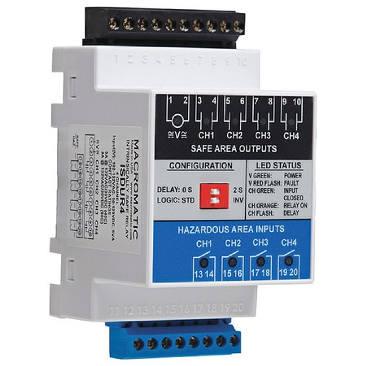 MACROMATIC ISDUR4 GENERAL PURPOSE RELAY 120VAC LED