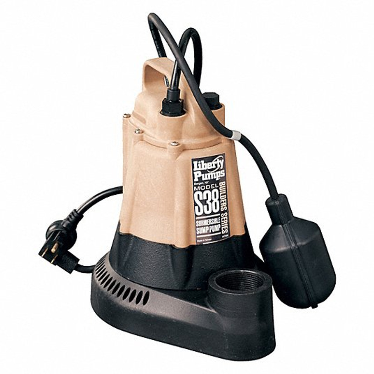 LIBERTY PUMPS S38 SUBMERSIBLE SUMP PUMP HP 1/3 115V 60 HZ