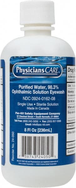 PRO-SAFE 24-050 8 OZ, DISPOSABLE EYEWASH SOLUTION STATIO