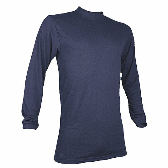 TRU-SPEC 1445-471K24 FLAME-RESISTANT CREWNECK SHIRT NAVY L