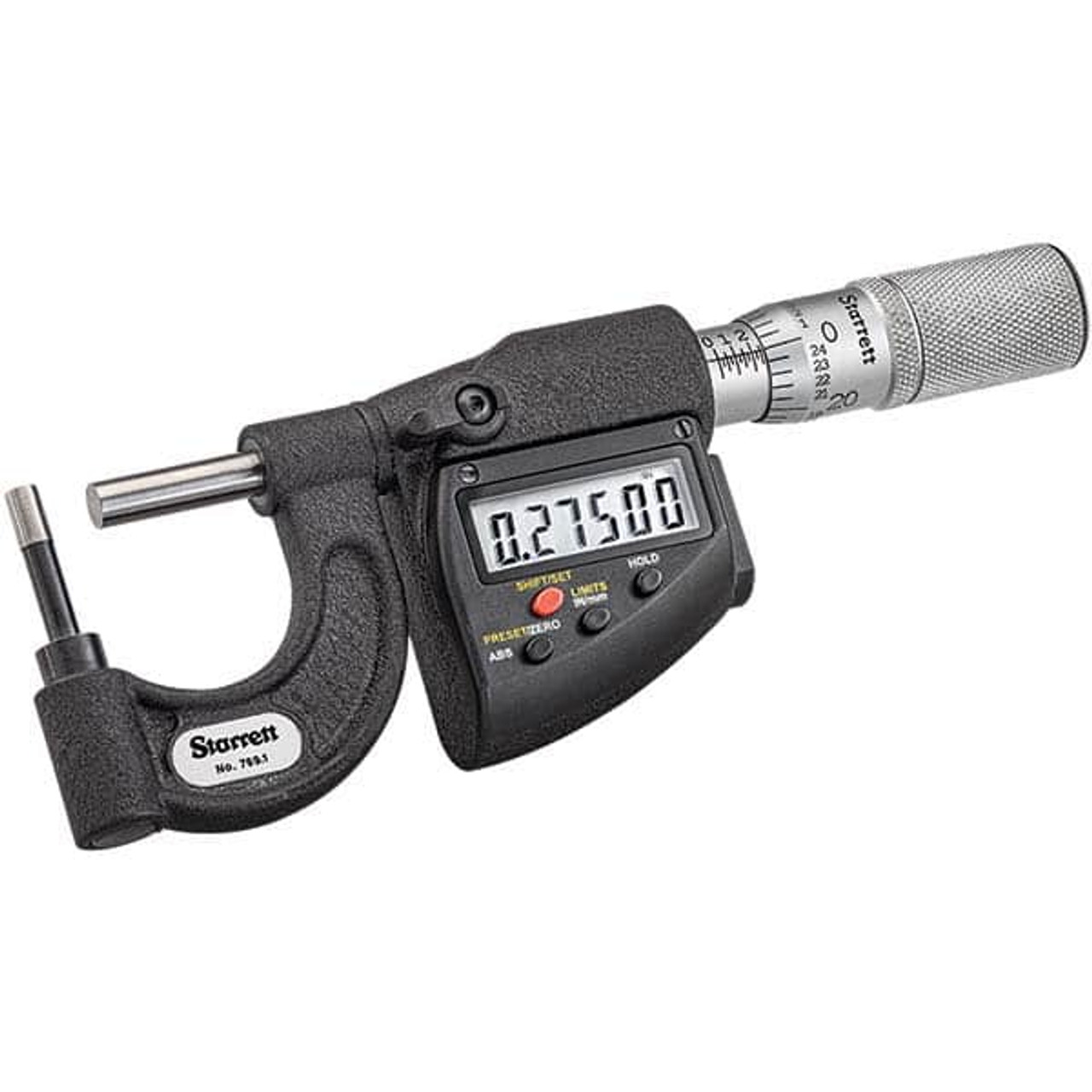 STARRETT 769.1AXFL OUTSIDE MICROMETER - ELECTRONIC 0 - 1" -