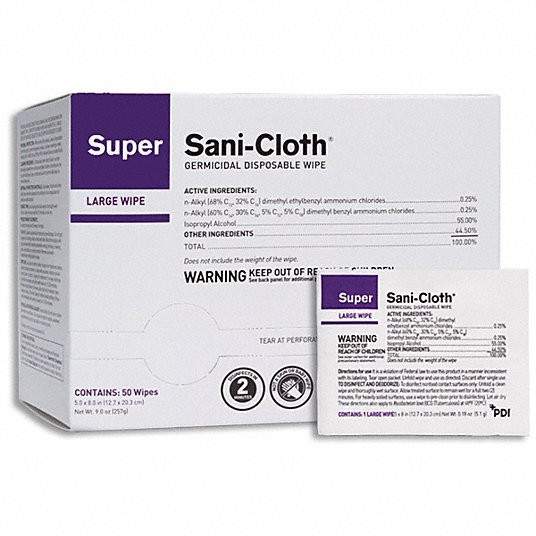 PDI H04082 DISINFECTING WIPES 50 CT PACKET