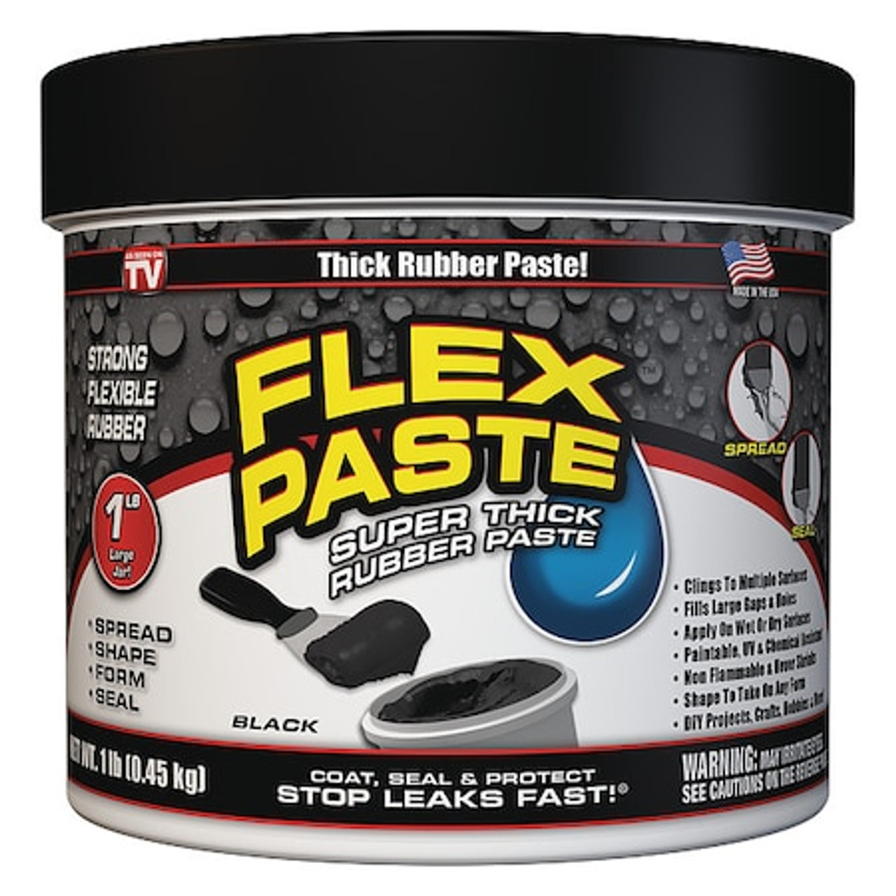 FLEX SEAL PFSBLKR16 FLEX PASTE 1 LB. JAR BLACK