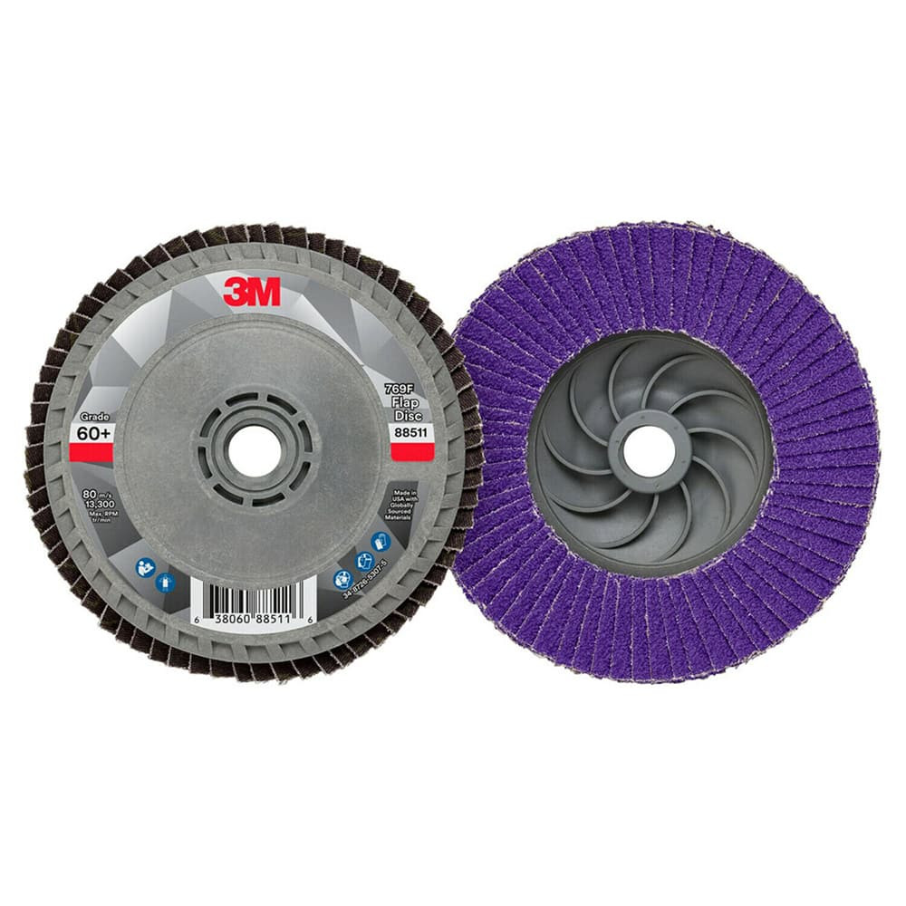 3M 7100243877 FLAP DISC,TYPE 27,4-1/2" DIA.,60 GRIT