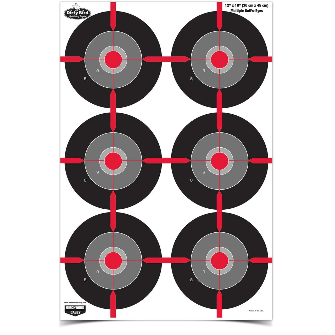 BIRCHWOOD CASEY BC-35705 DIRTY BIRD 12 X 18 MULTIPLE BULL'S-EYE T