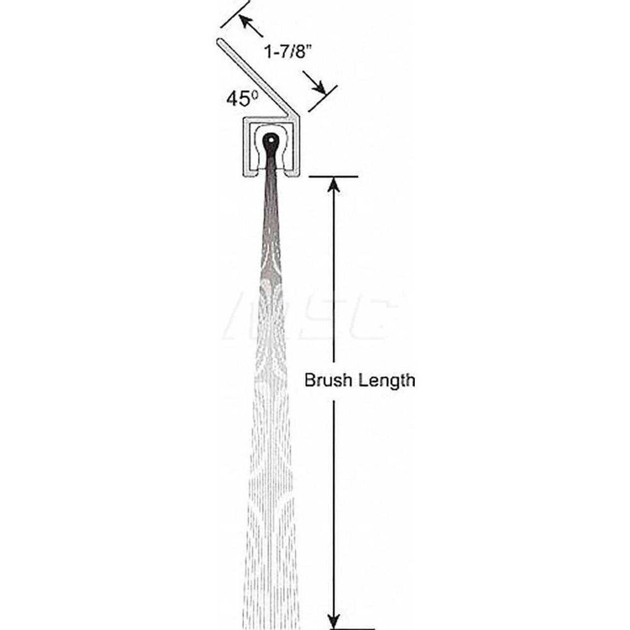 AMERICAN GARAGE DOOR BN41783-94 BRUSHSEAL,SD,NYLON,1-7/8"X45 DEG.