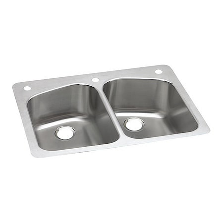 ELKAY DPXSR233223 DAYTON STAINLESS STEEL 33" X 22" X 8", 3