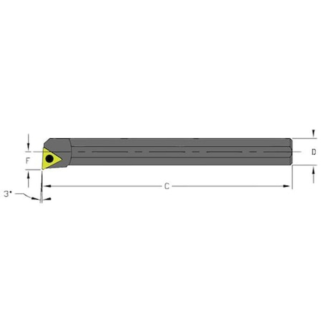 ULTRA-DEX USA S05G STUCL1.2-167 INDEXABLE BORING BAR,0.3950",HSS