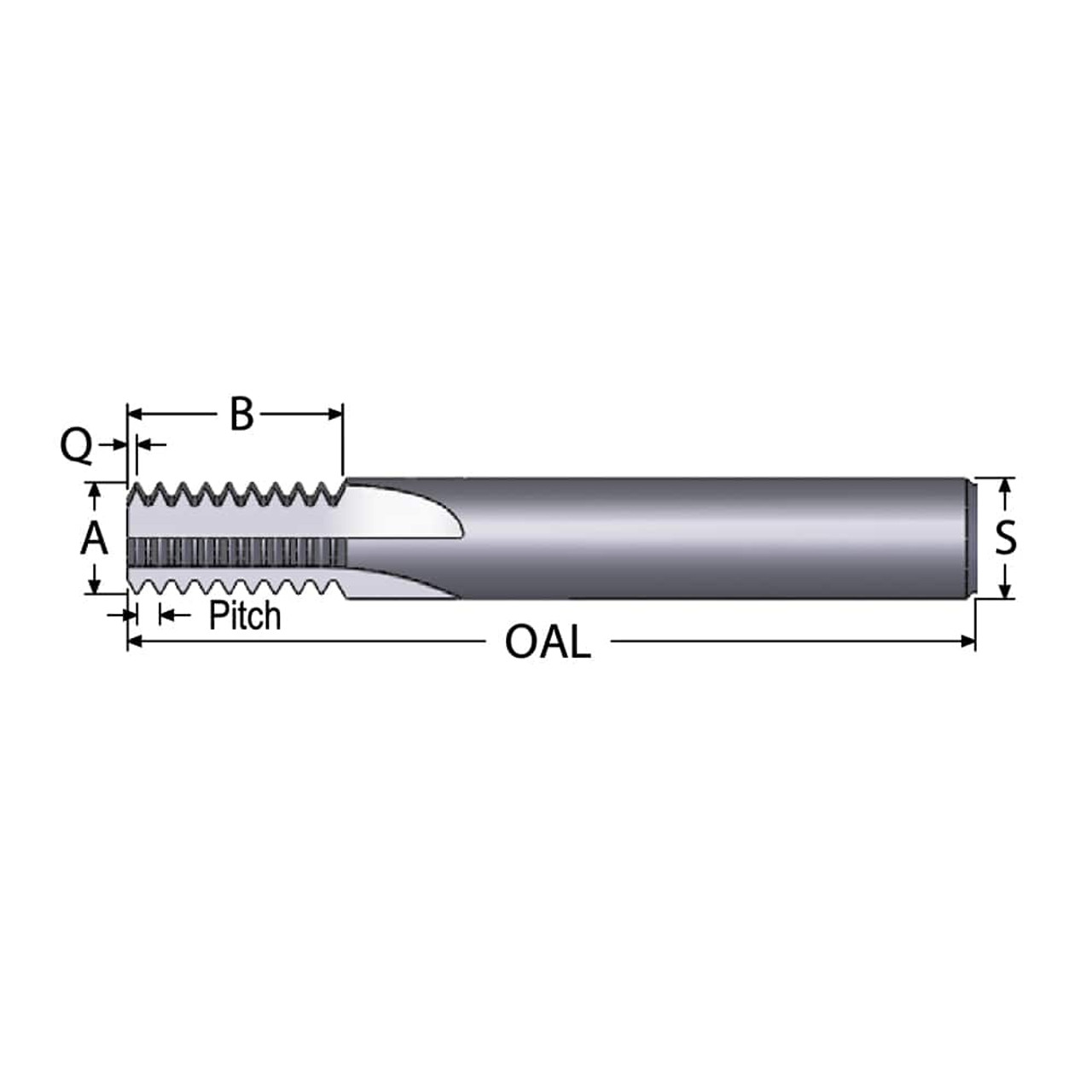 SCIENTIFIC CUTTING TOOLS TM140-32SA #10-32 THREAD, 1/4" SHANK DIAM, ALTIN+ C