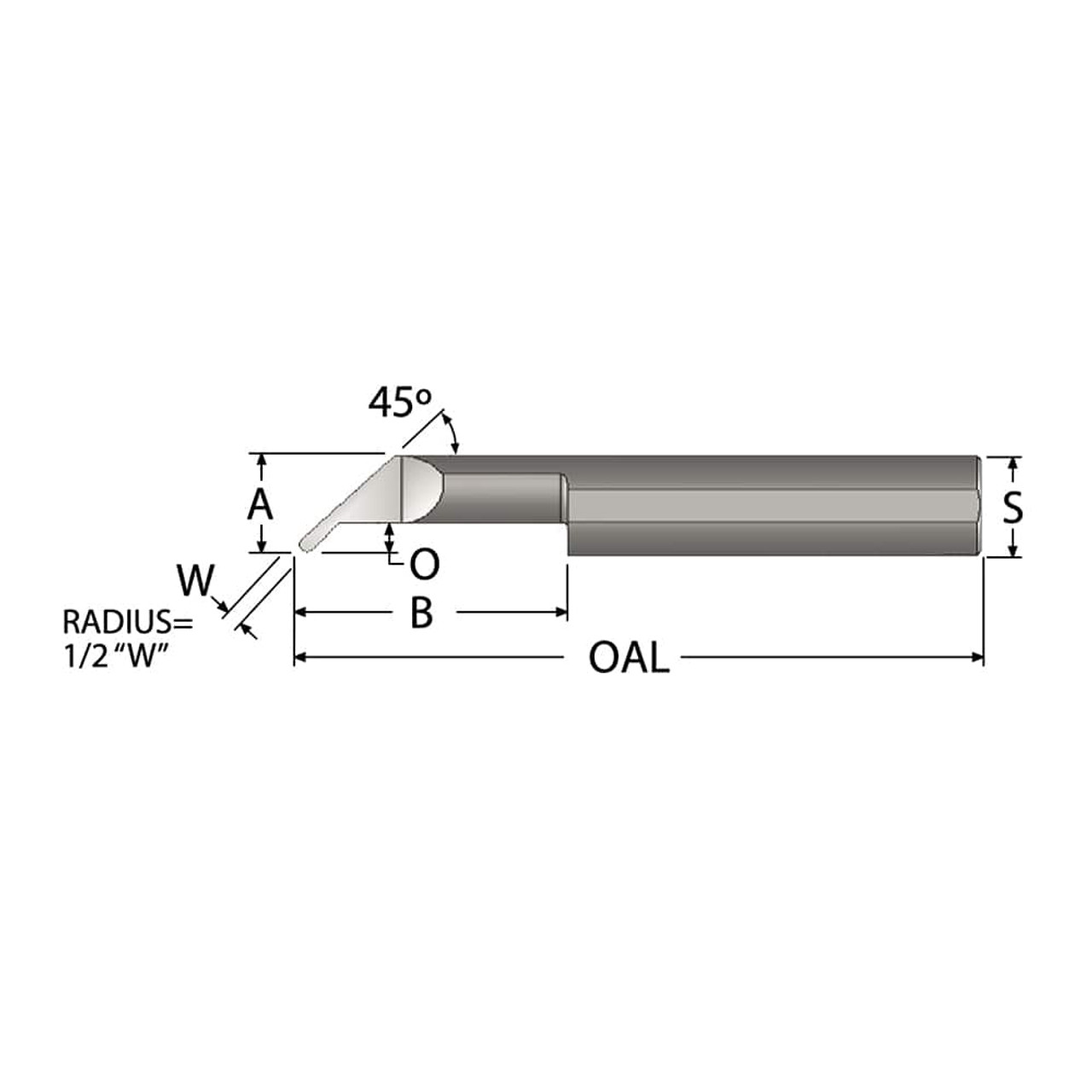 SCIENTIFIC CUTTING TOOLS UP31050-16 0.051" GROOVE WIDTH, 0.31" MIN HOLE DIAM