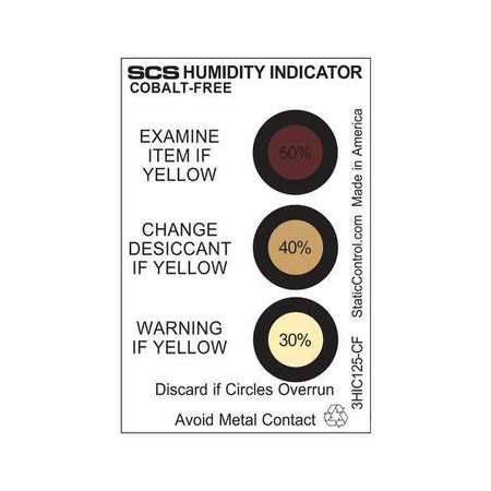 SCS 3HIC125-CF HUMIDITY MEASUREMENT CARD 3-SPOTS,PK125