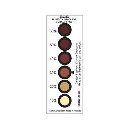 SCS 6HIC200-CF HUMIDITY INDICATOR CARD 6-SPOTS,PK200