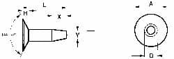 MSC 9A0924 SOLID RIVET SPEC DR EXOTIC