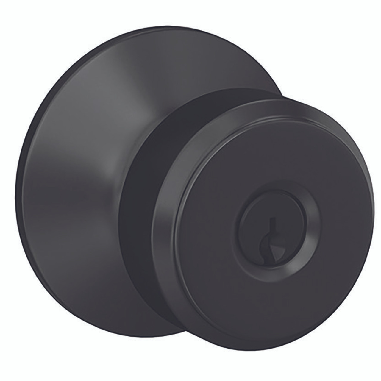 SCHLAGE F51VBWE622 KNOB DR ENTRY CONTEMP MAT BLK 
