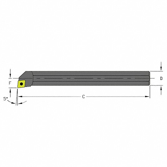 ULTRA-DEX USA A08M SCLPR2-33MX47 INDEXABLE BORING BAR 0.6000 HSS