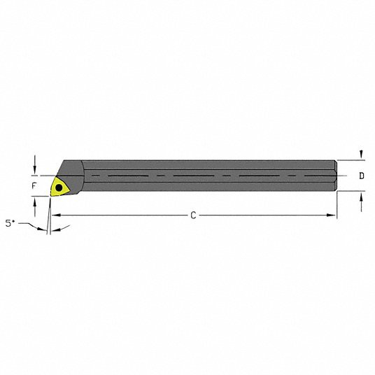 ULTRA-DEX USA A08M SWLCL2-281 INDEXABLE BORING BAR 0.6000 HSS