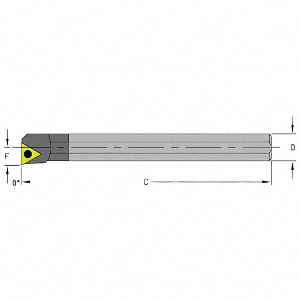 ULTRA-DEX USA E08R STFCR2-281 INDEXABLE BORING BAR 0.6000 CARBIDE