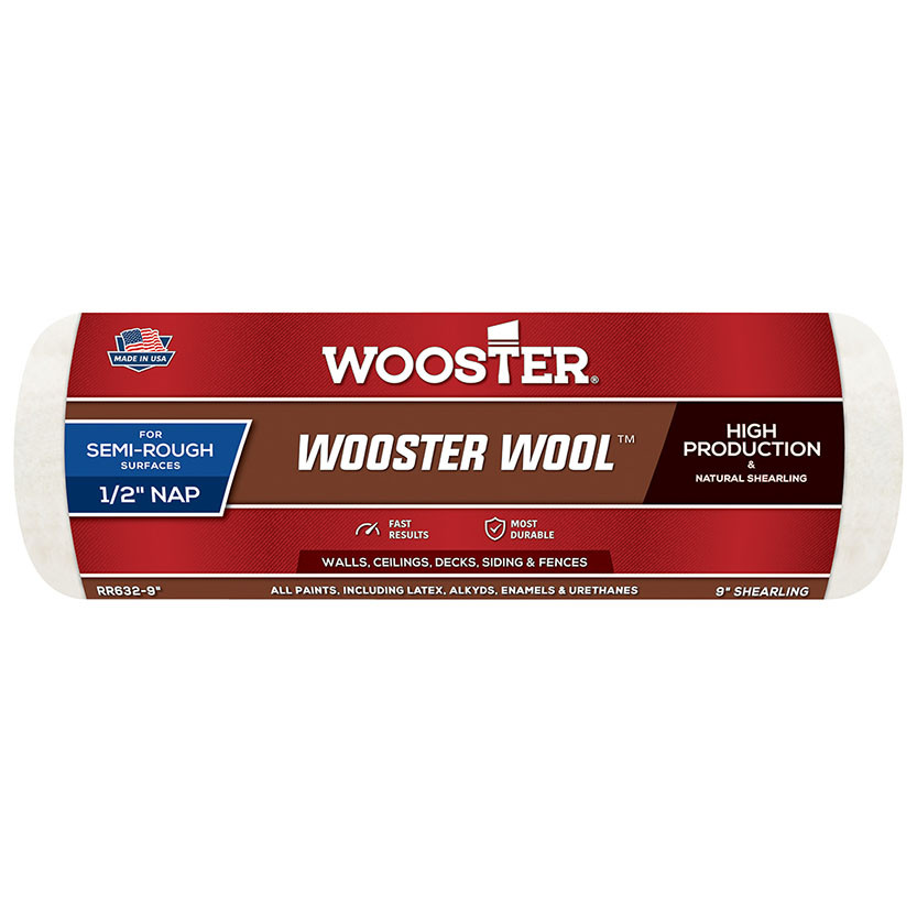 WOOSTER BRUSH RR632-9 COVER RLR PNT SHEARLNG 1/2X9IN
