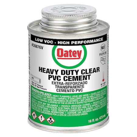 OATEY 30876V CEMENT PVC HEAVY DUTY CLR 16OZ