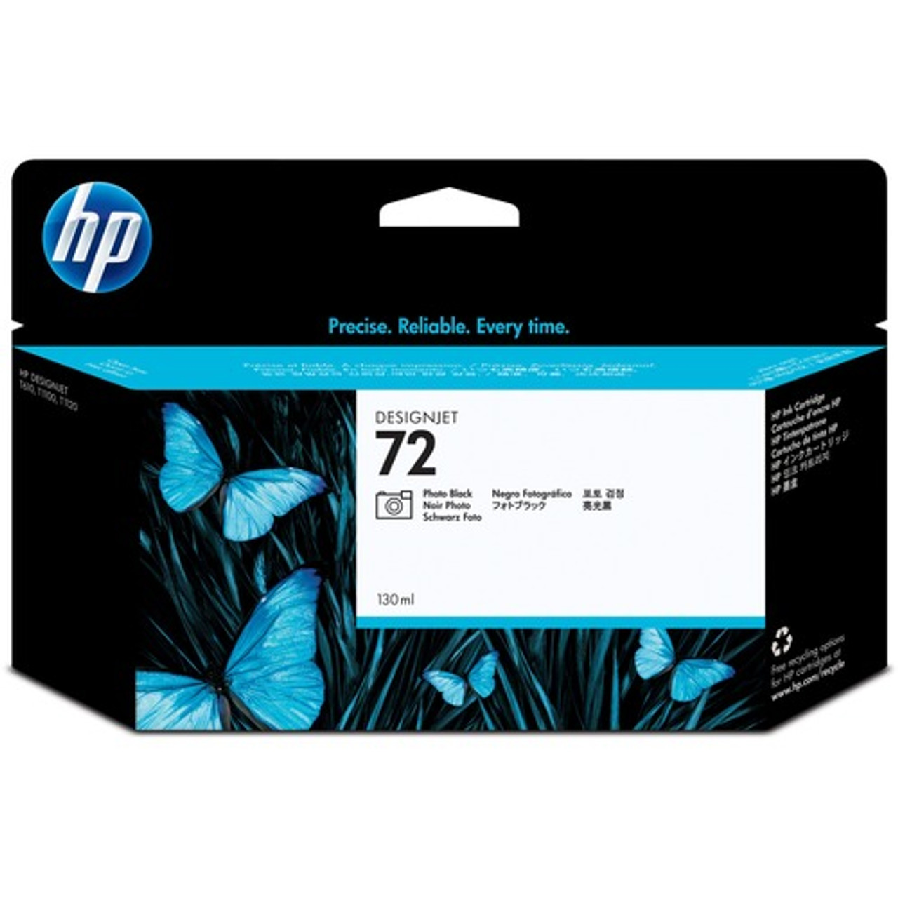 HEWLETT PACKARD C9370A INK CARTRIDG,72 130ML PHOTO BLACK R