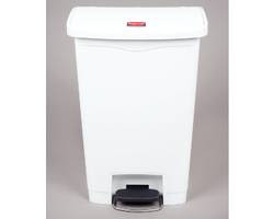 RUBBERMAID COMMERCIAL PRODUCTS 1883557 SLIM JIM 50L/13G FS RESIN STEP ON WHT