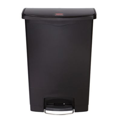 RUBBERMAID COMMERCIAL PRODUCTS 1883615 SLIM JIM 90L/24G FS RESIN STEP ON BLACK