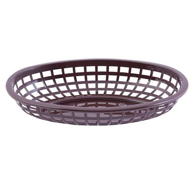 TABLECRAFT PRODUCTS COMPANY 1074BR CLASSIC OVAL BASKET,BROWN,PK12