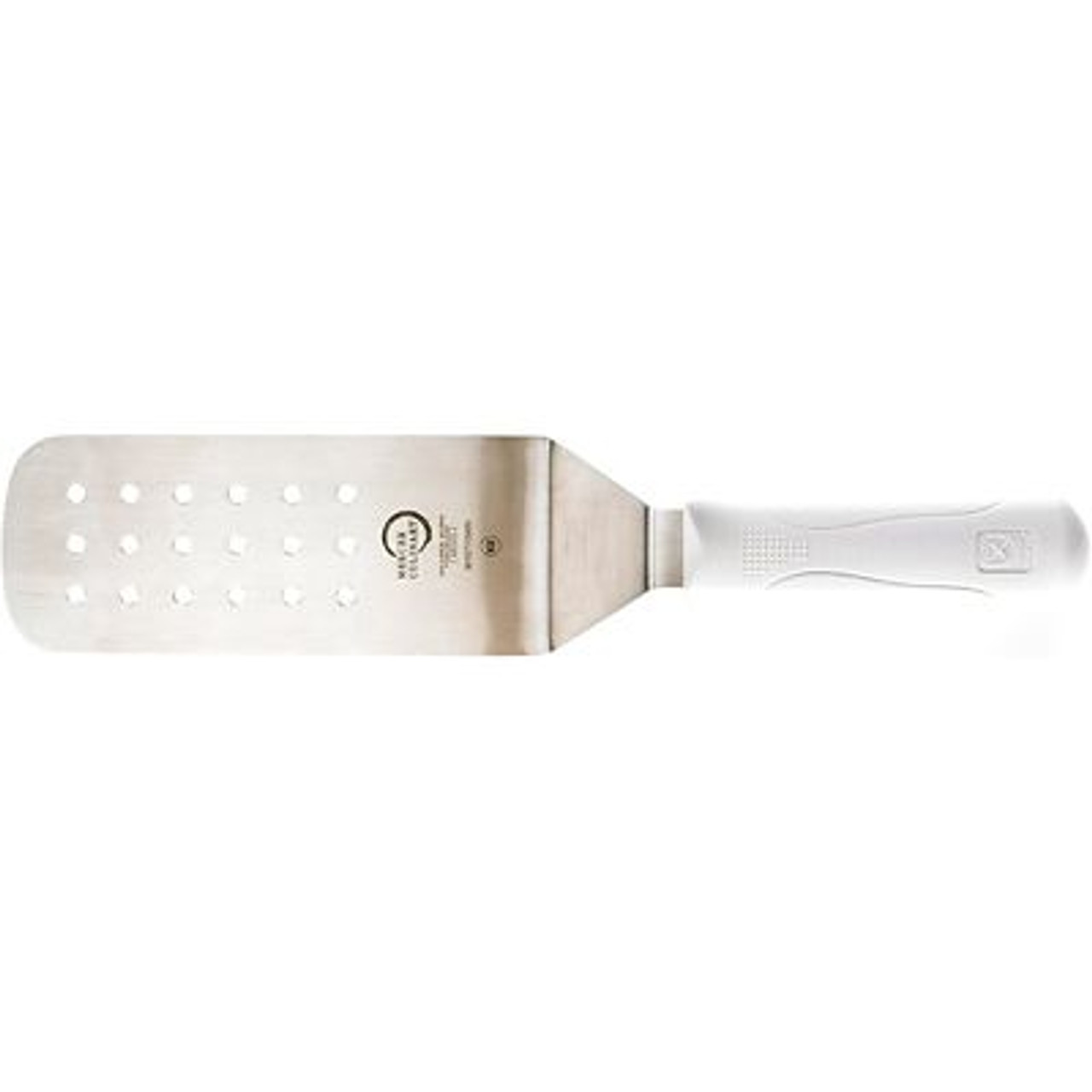 MERCER CUTLERY M18710WH MILLENNIA TURNER,PERFORATED,8"X3",WHT