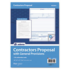 CARDINAL BRANDS INC. NC3819 CONTRACTOR PROPOSAL FORM,50 FORMS