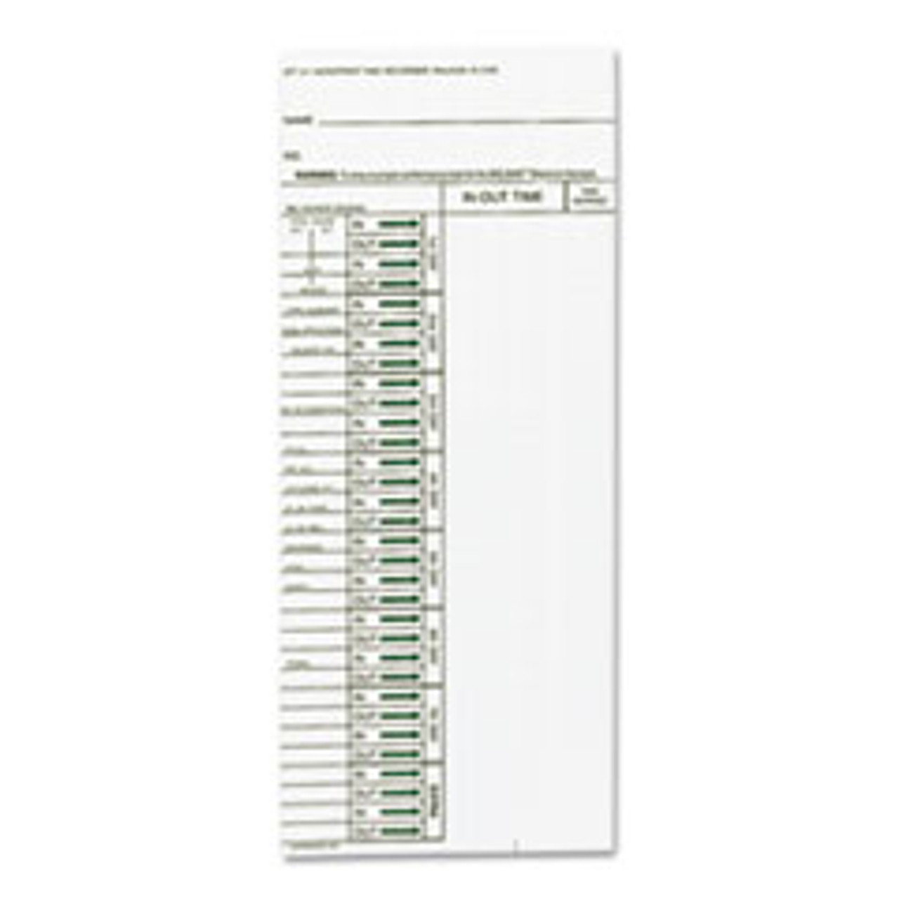 ACRO 09-6103-080 WEEKLY TIME CARDS,FOR ATT 310,200/PK