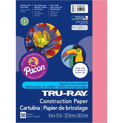 PACON CORPORATION 103013 CONSTRUCTION PAPER, 76LB, 9"X12" 
