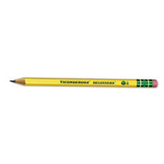 DIXON TICONDEROGA CO. 13308 BEGINNER'S PENCIL,SOFT,ROUND,W/ERASER